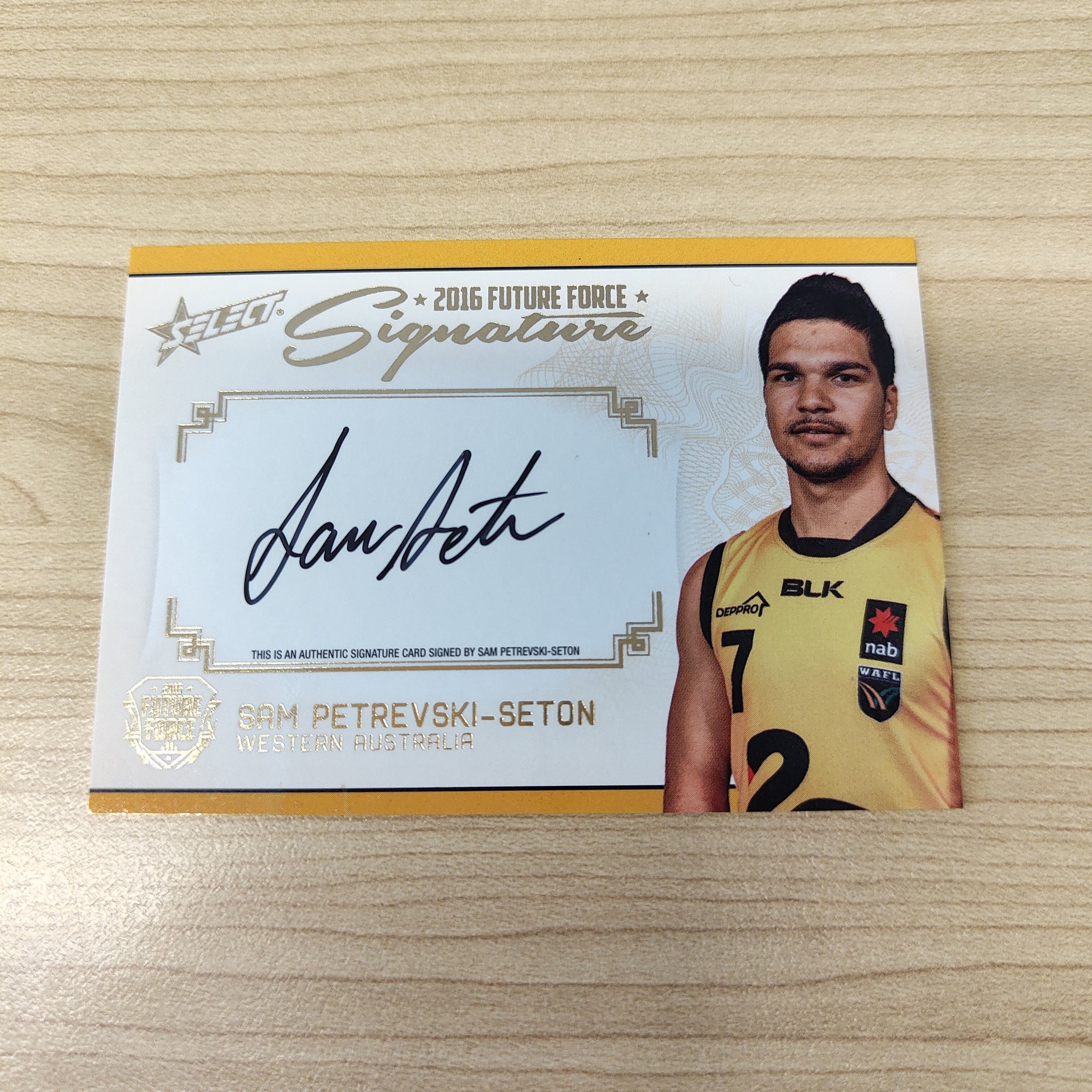 2016 Select Future Force Gold Signature Sam Petrevski-Seton Carlton No.070/200