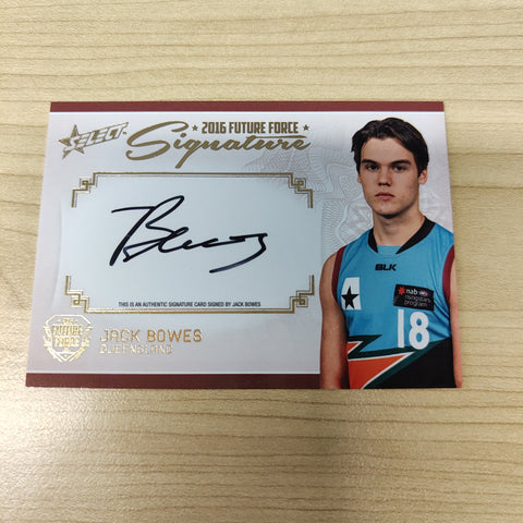 2016 Select Future Force Gold Signature Jack Bowes Gold Coast Suns No.071/200