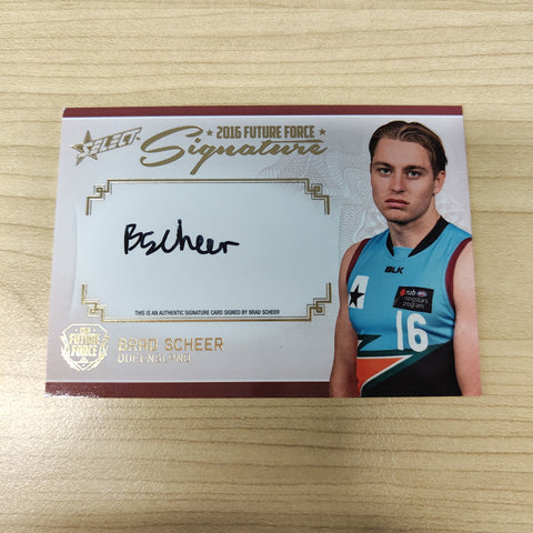 2016 Select Future Force Gold Signature Brad Scheer Gold Coast Suns No.024/200