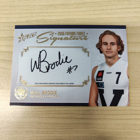2016 Select Future Force Gold Signature Will Brodie Gold Coast Suns No.053/200