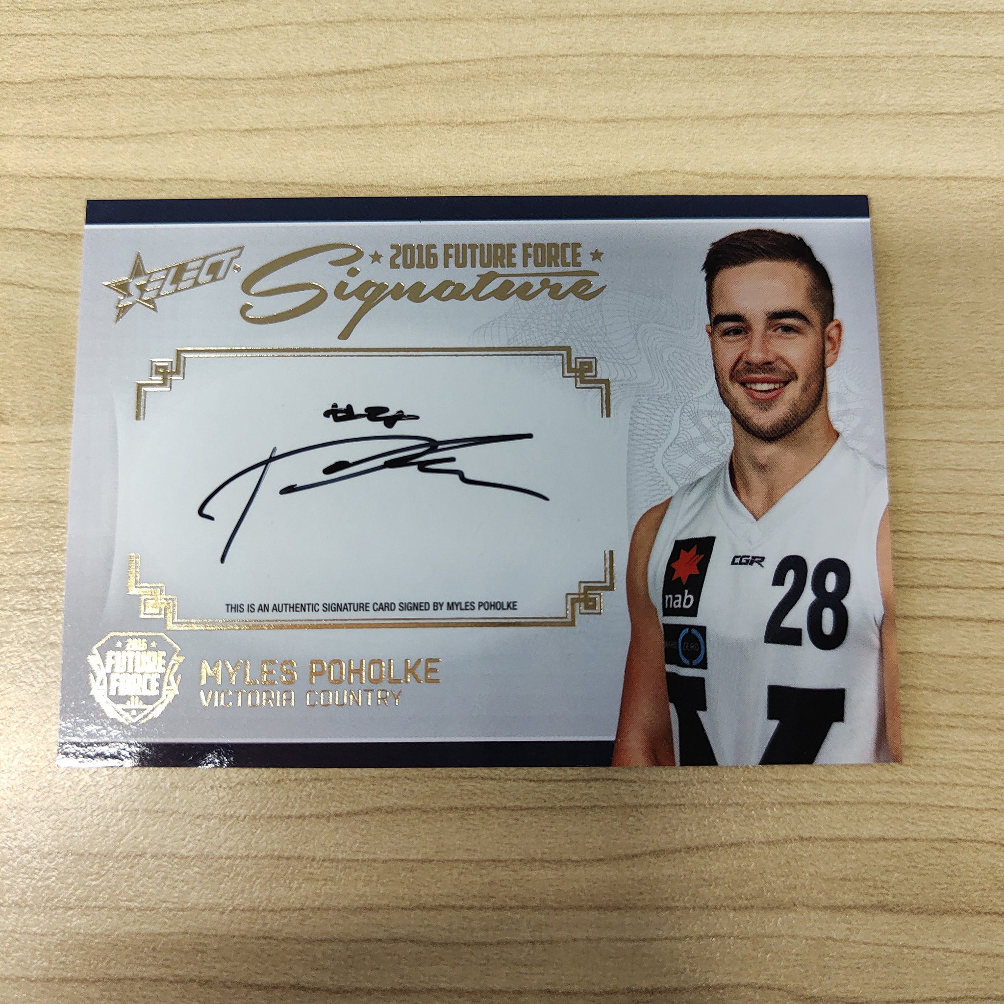 2016 Select Future Force Gold Signature Myles Poholke Adelaide No.188/200