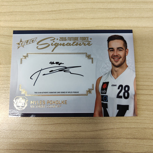 2016 Select Future Force Gold Signature Myles Poholke Adelaide No.188/200