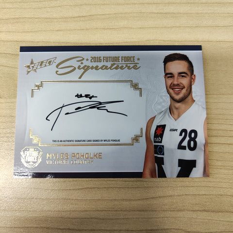 2016 Select Future Force Gold Signature Myles Poholke Adelaide No.188/200