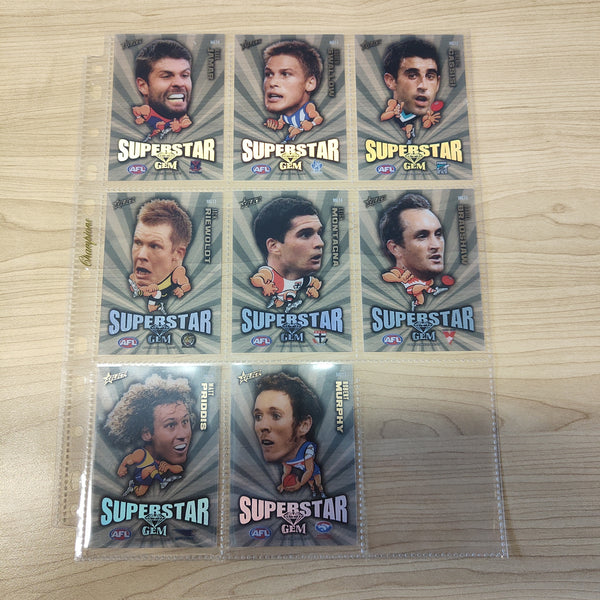 2011 Select Superstar Gem Acetate Complete Set of 17 Cards