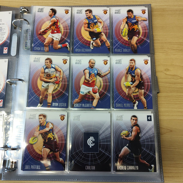 2011 AFL Select Infinity Complete Base Set of 212 Cards in Folder