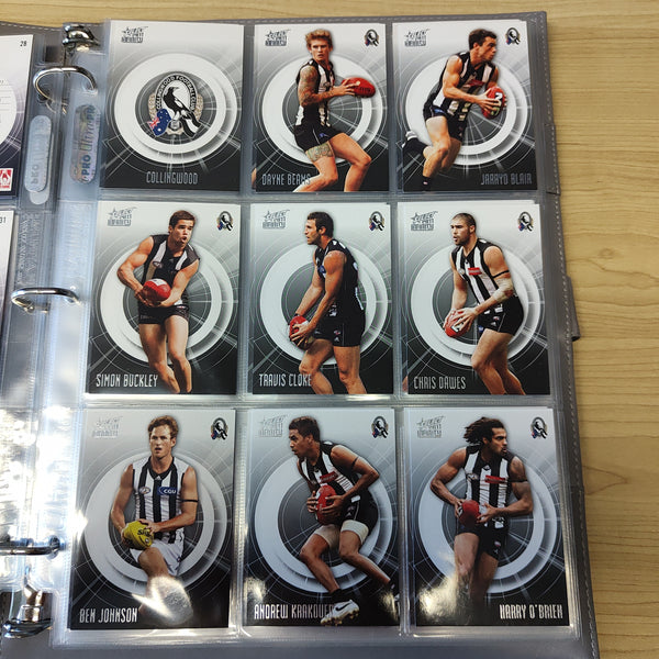 2011 AFL Select Infinity Complete Base Set of 212 Cards in Folder