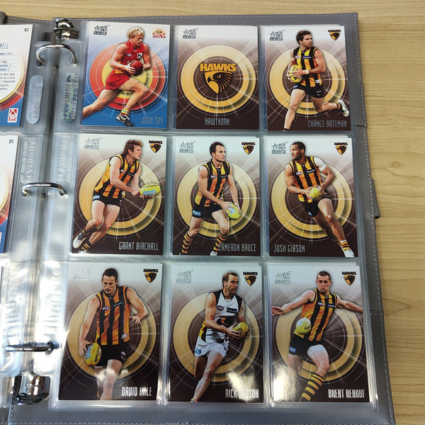 2011 AFL Select Infinity Complete Base Set of 212 Cards in Folder