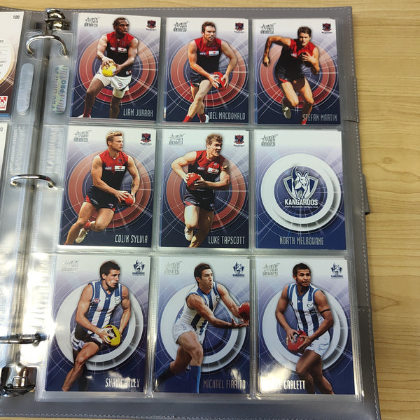 2011 AFL Select Infinity Complete Base Set of 212 Cards in Folder