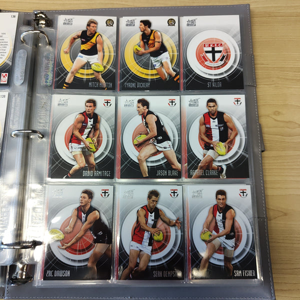 2011 AFL Select Infinity Complete Base Set of 212 Cards in Folder