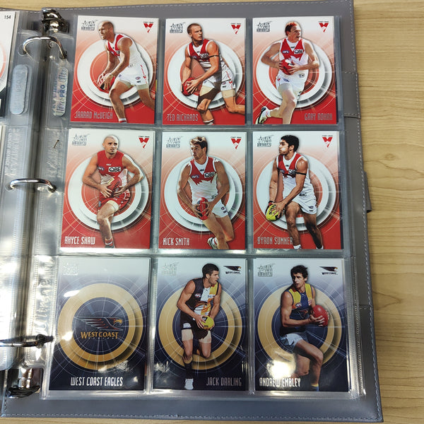 2011 AFL Select Infinity Complete Base Set of 212 Cards in Folder