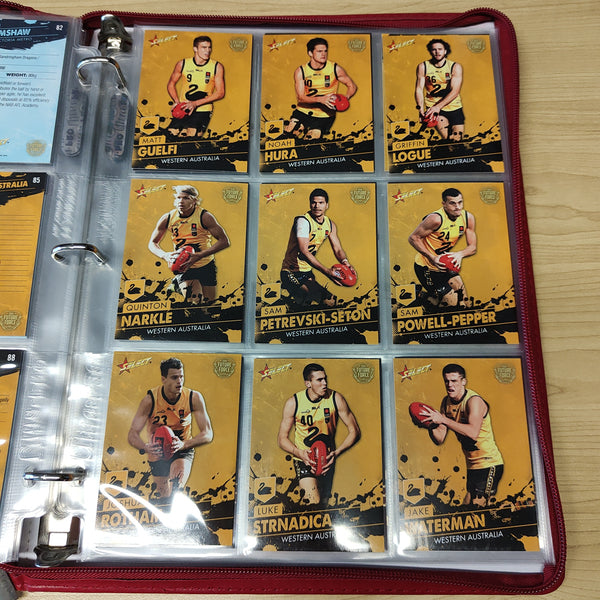 2016 Select Future Force Base Set, All Australian Set, Team Captains and Sheehan Selects in Folder