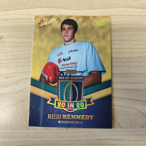 2016 Select Future Force NAB AFL Academy 20 In 20 Josh Kennedy No.055/180