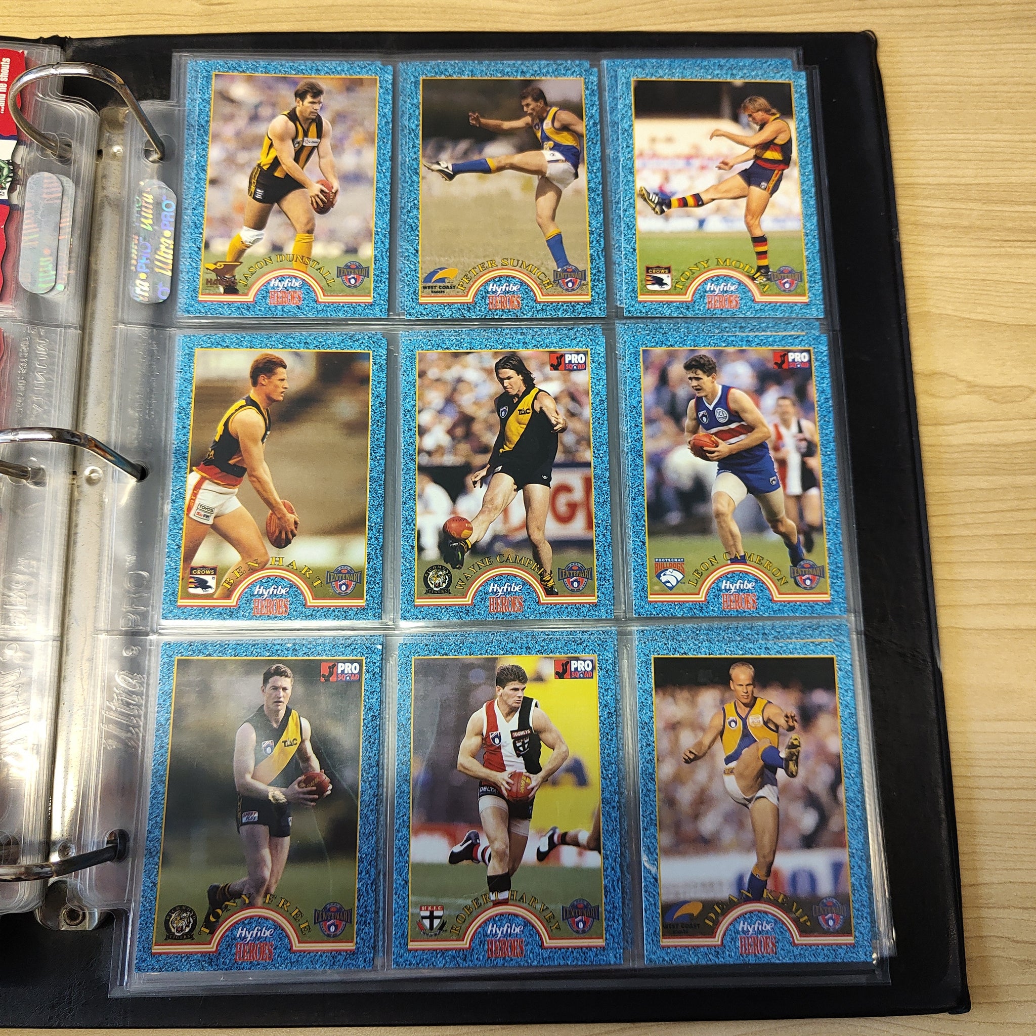 1996 Select Tip Top Hyfibe Heroes Complete Set of 38 Cards