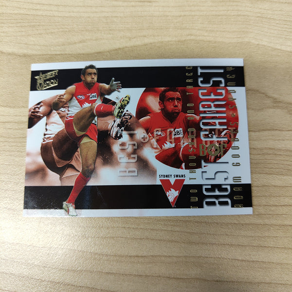 2004 Select AFL Ovation Best & Fairest Card Adam Goodes Sydney