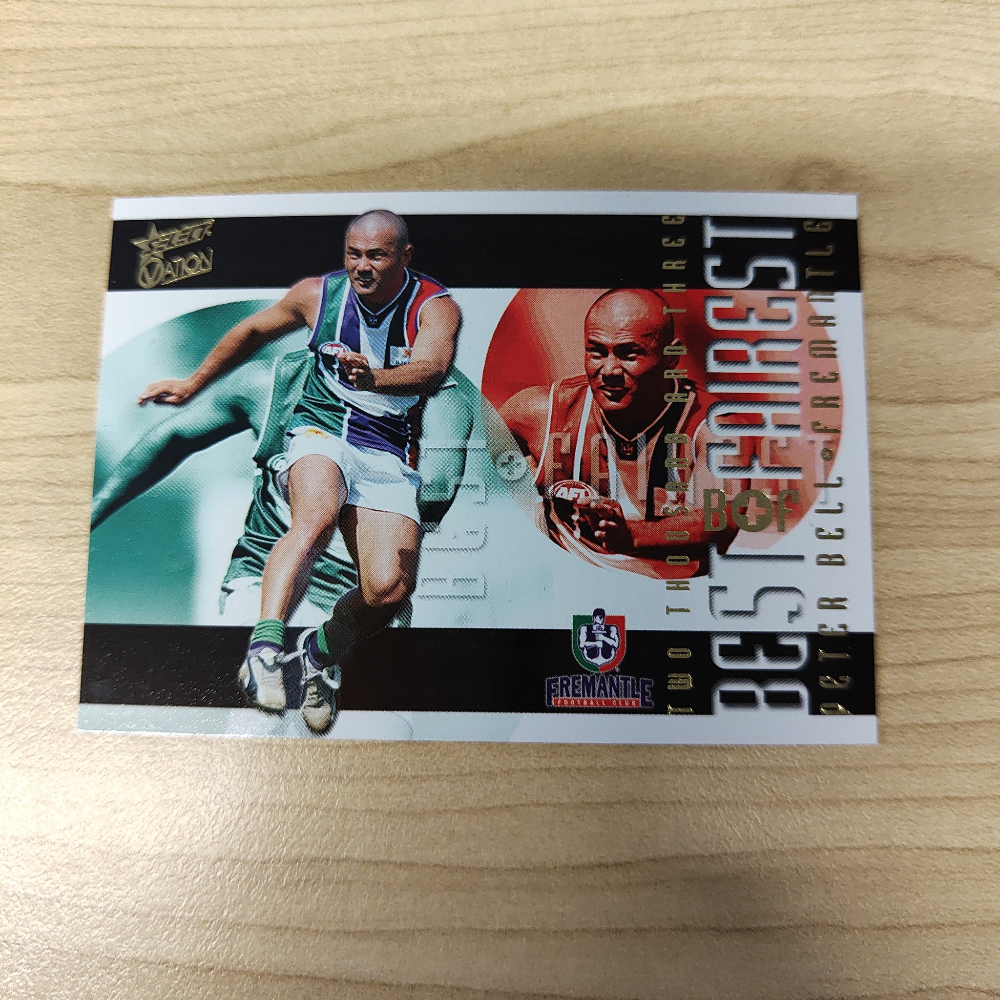 2004 Select AFL Ovation Best & Fairest Card Peter Bell Fremantle