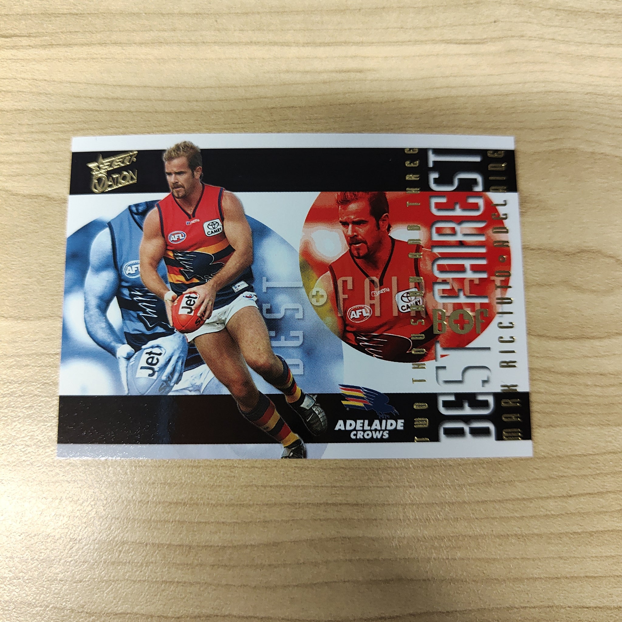 2004 Select AFL Ovation Best & Fairest Card Mark Ricciuto Adelaide