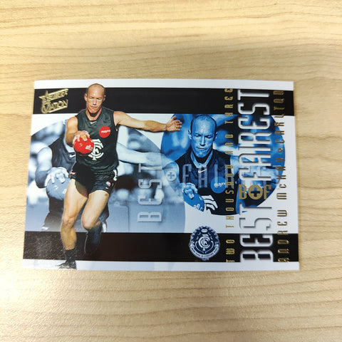 2004 Select AFL Ovation Best & Fairest Card Andrew McKay Carlton