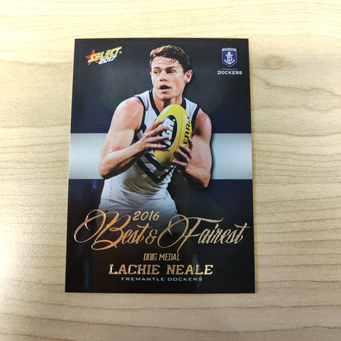 2017 Select AFL Best & Fairest Card Lachie Neale Fremantle