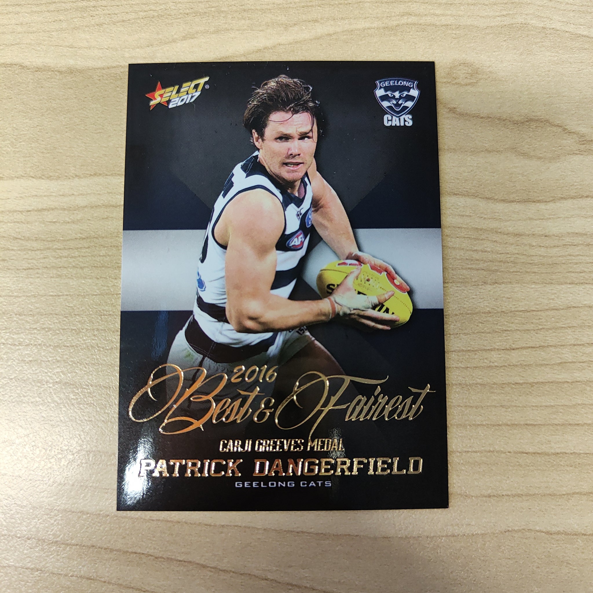 2017 Select AFL Best & Fairest Card Patrick Dangerfield Geelong