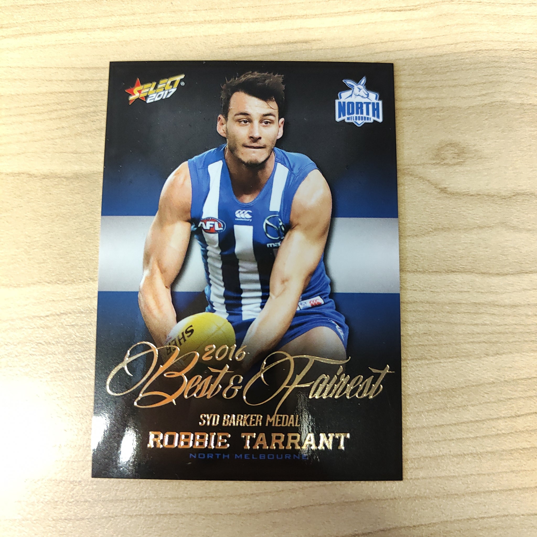 2017 Select AFL Best & Fairest Card Robbie Tarrant North Melbourne