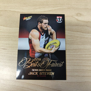 2017 Select AFL Best & Fairest Card Jack Steven St Kilda