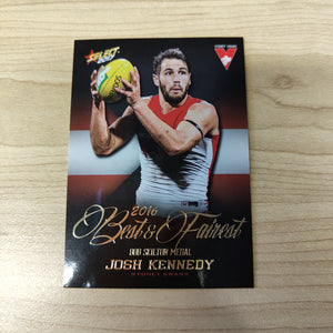 2017 Select AFL Best & Fairest Card Josh Kennedy Sydney