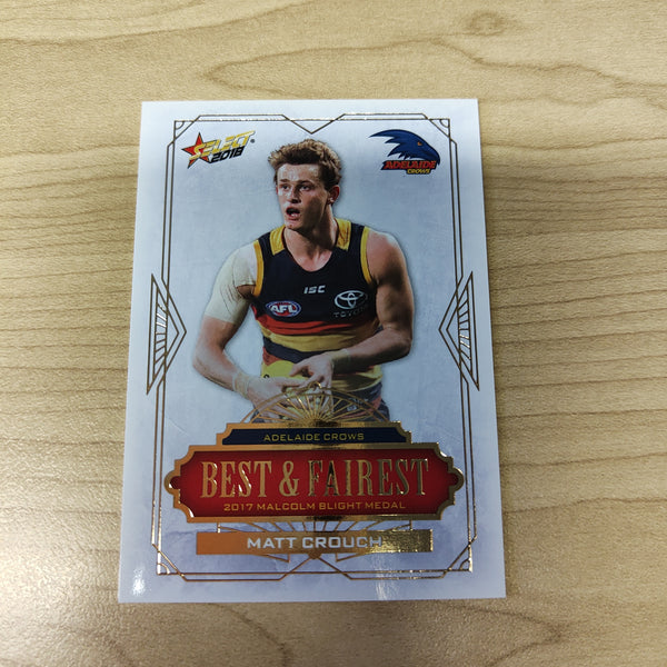 2018 Select AFL Best & Fairest Card Matt Crouch Adelaide