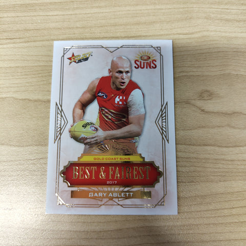 2018 Select AFL Best & Fairest Card Gary Ablett Gold Coast