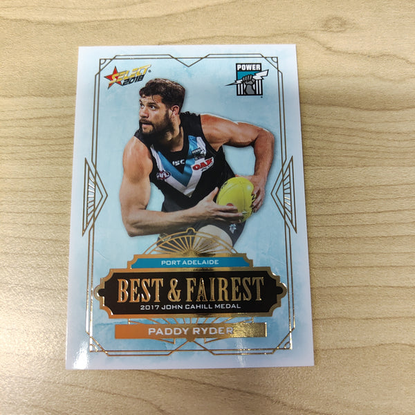 2018 Select AFL Best & Fairest Card Paddy Ryder Port Adelaide