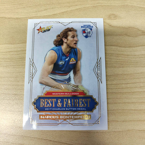 2018 Select AFL Best & Fairest Card Marcus Bontempelli Western Bulldogs