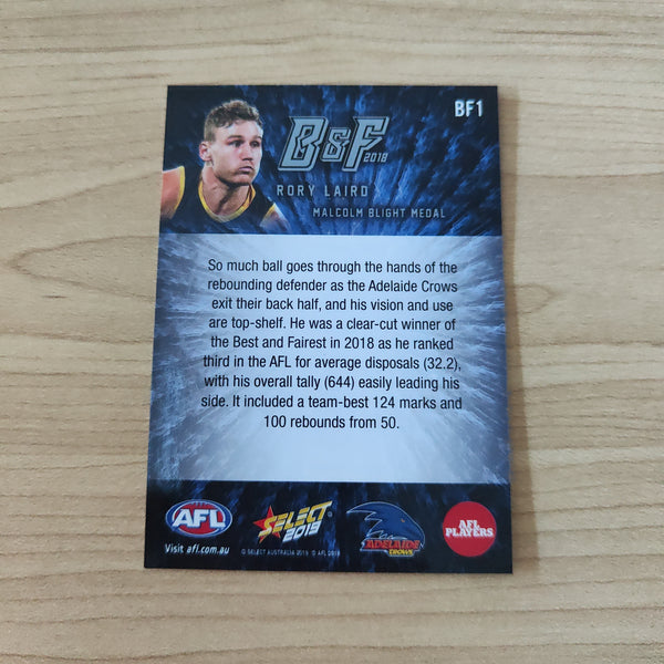 2019 Select AFL Footy Stars Best And Fairest Rory Laird Adelaide
