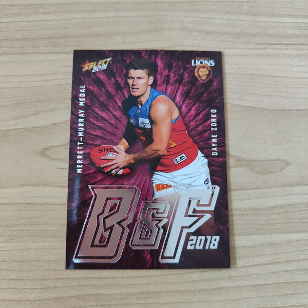 2019 Select AFL Footy Stars Best And Fairest Dayne Zorko Brisbane