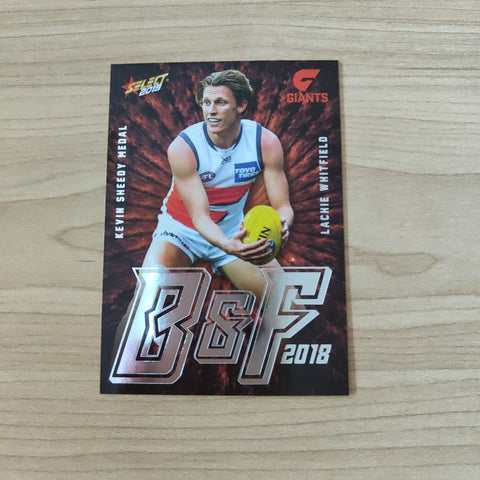 2019 Select AFL Footy Stars Best And Fairest Lachie Whitfield GWS