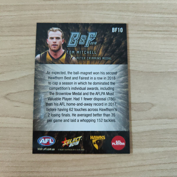 2019 Select AFL Footy Stars Best And Fairest Tom Mitchell Hawthorn