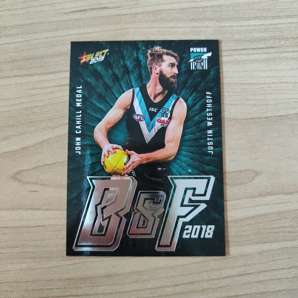 2019 Select AFL Footy Stars Best And Fairest Justin Westhoff Port Adelaide