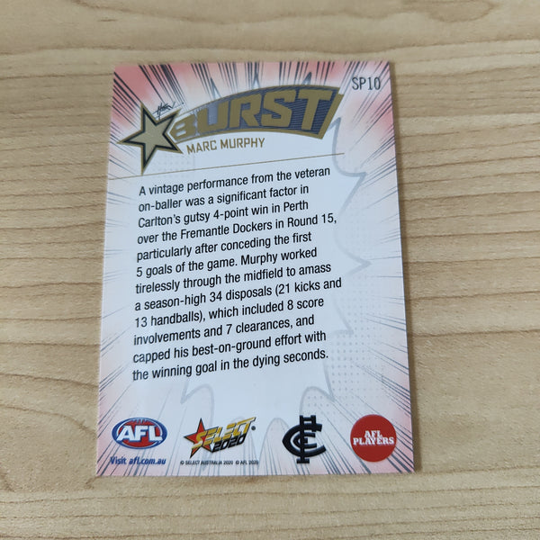 2020 Select Footy Stars Explosion Star Burst Marc Murphy Carlton