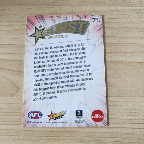 2020 Select Footy Stars Explosion Star Burst Tom Rockliff Port Adelaide