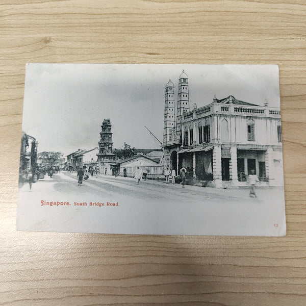 Malaya Strait Settlements Singapore South Bridge Road Postcard