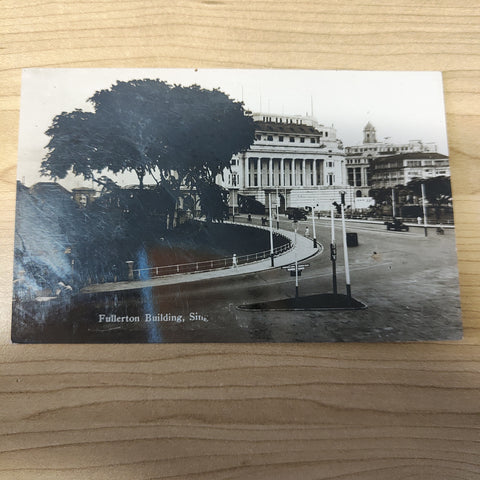 Malaya Strait Settlements Singapore Fullerton Building Photograph Postcard