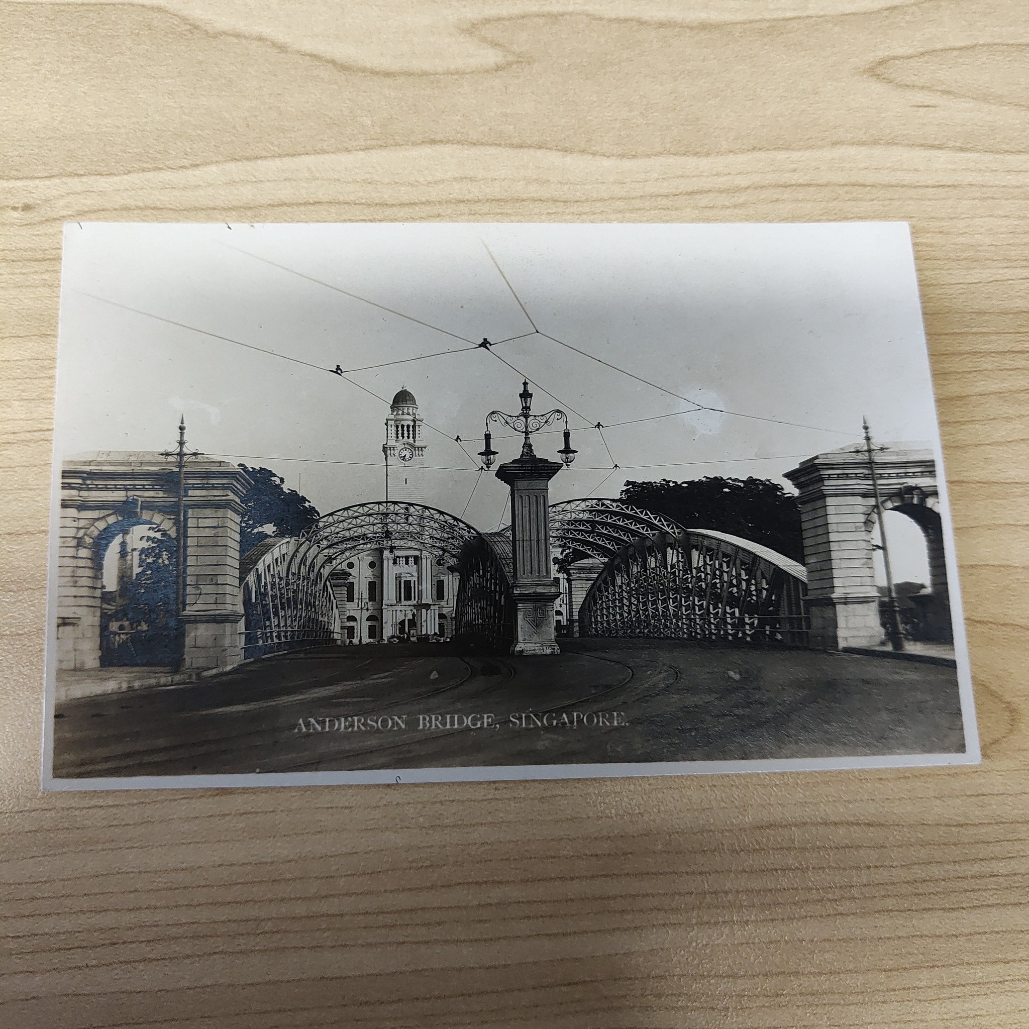 Malaya Strait Settlements Singapore Anderson Bridge Photograph Postcard