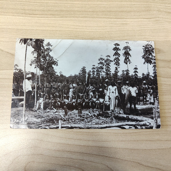 Malaya Strait Settlements Singapore Natives in Plantation Photograph Postcard