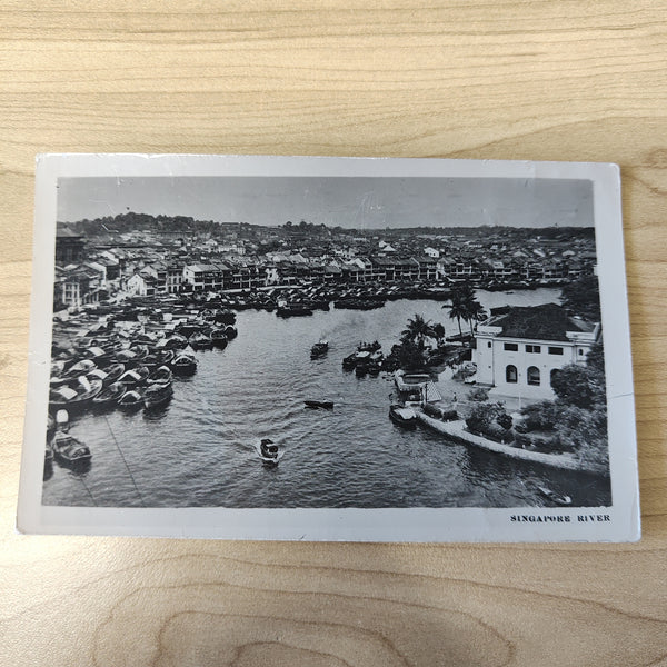 Malaya Strait Settlements Singapore River Photograph Postcard