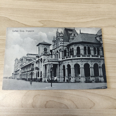 Malaya Strait Settlements Singapore Collyer Quay Postcard