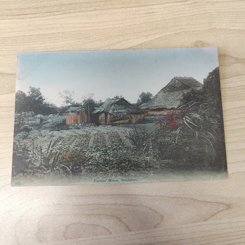 Malaya Strait Settlements Singapore Farmer House Postcard