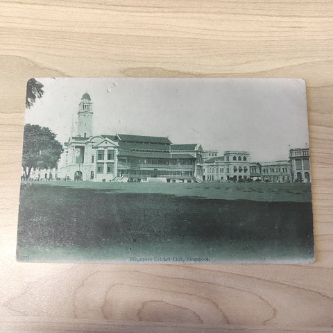 Malaya Strait Settlements Singapore Cricket Club 1916 King George V 3c Postcard To Australia