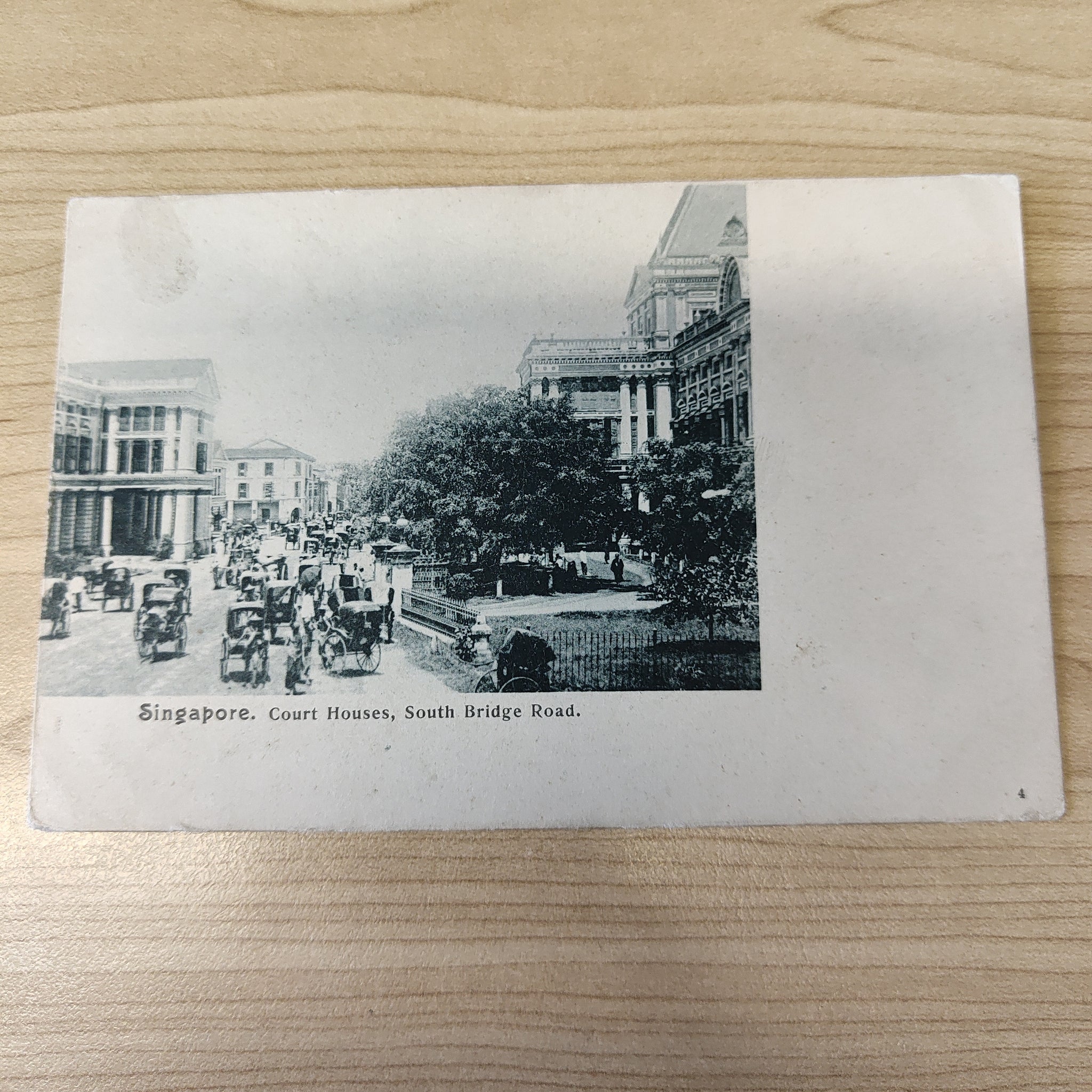 Malaya Strait Settlements Singapore Court House South Bridge Road Postcard