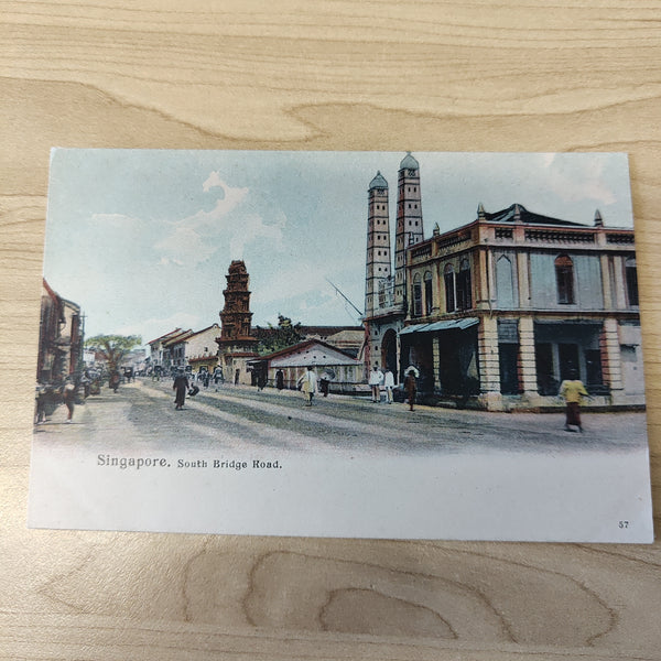 Malaya Strait Settlements Singapore South Bridge Road Postcard