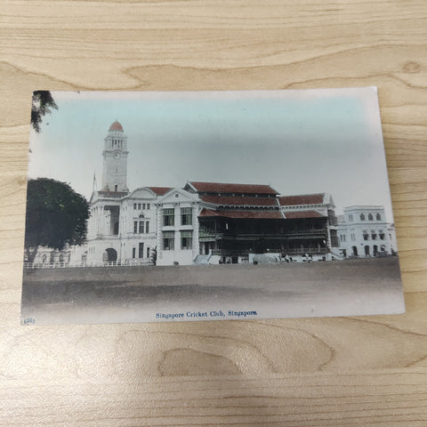 Malaya Strait Settlements Singapore Cricket Club Postcard