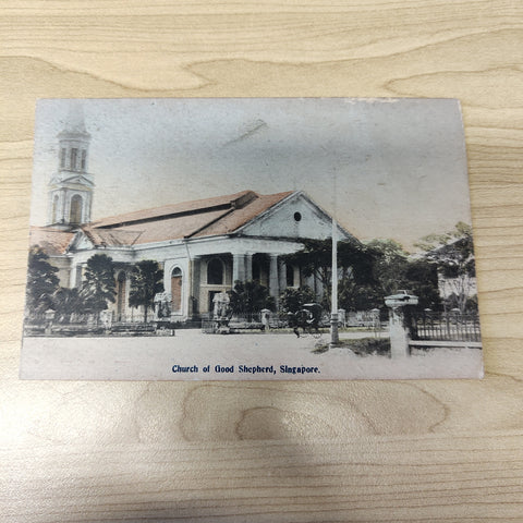 Malaya Strait Settlements Singapore Church of Good Shepherd Postcard
