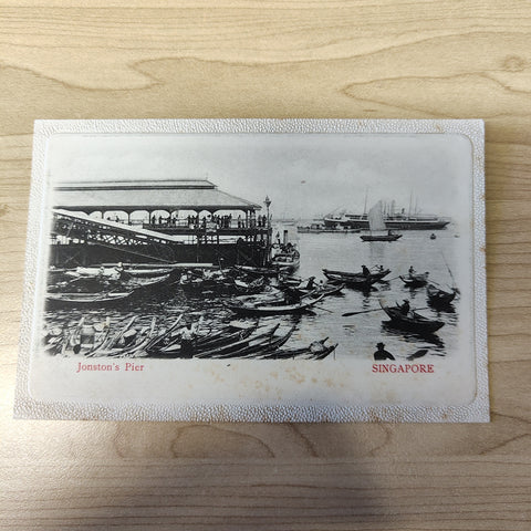 Malaya Strait Settlements Singapore Jonston's Pier Postcard